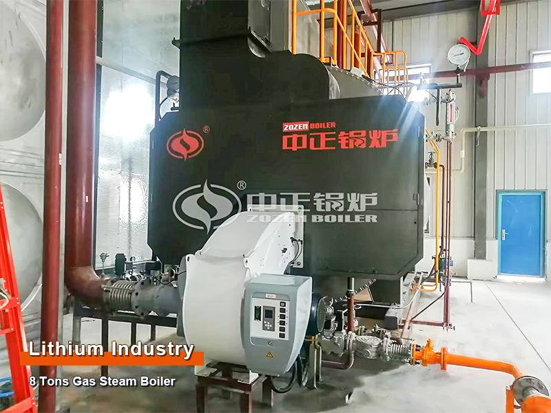 8 Tons Gas Steam Boiler for Lithium Energy Project