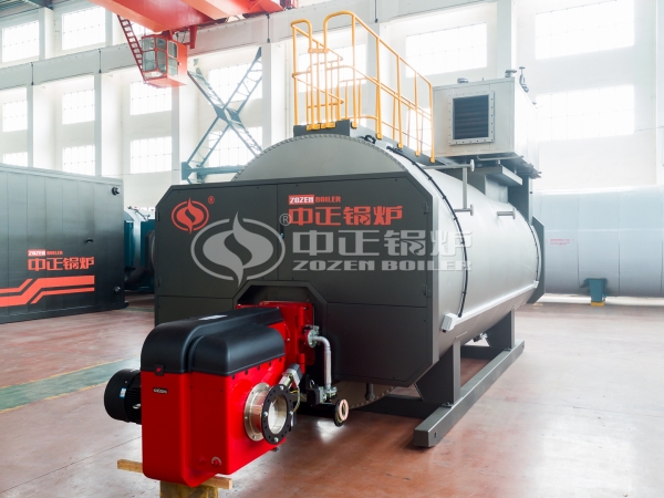 Three-pass wetback gas fired boiler