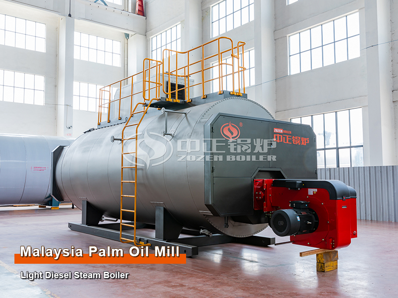 ZOZEN 8-Ton Light Diesel Steam Boiler for Palm Oil Plant in Malaysia