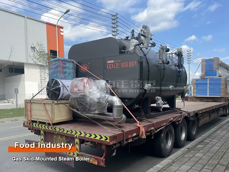 Food Industry 2 TPH Gas Fired Skid-Mounted Steam Boiler